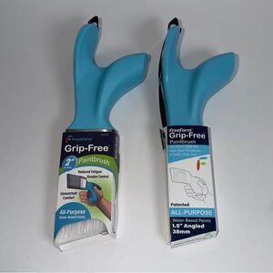 FreeForm 2" And 1.5” All-Purpose Grip-Free Fatigue Reducing Paint Brush LOT-2